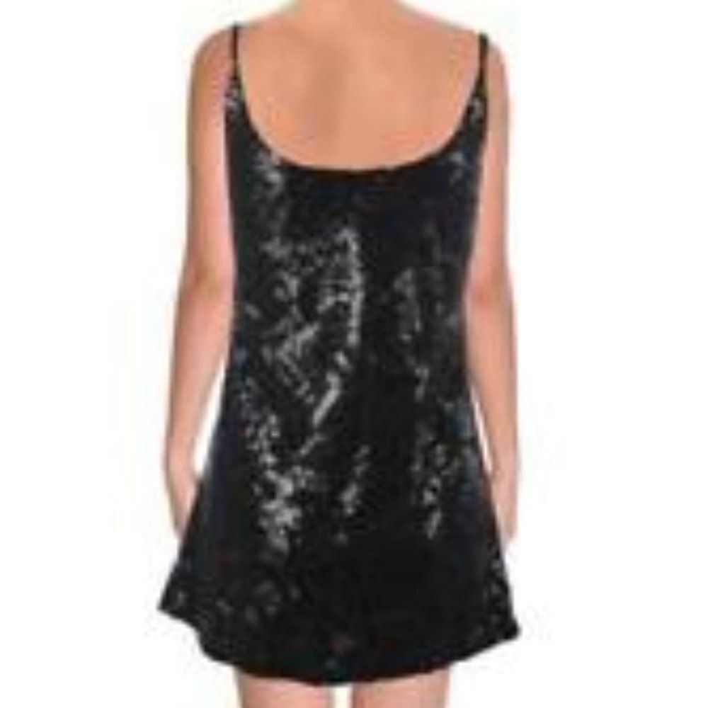 Aqua‎ Mini Sequin Party Dress Black Sparkly - Picture 2 of 6